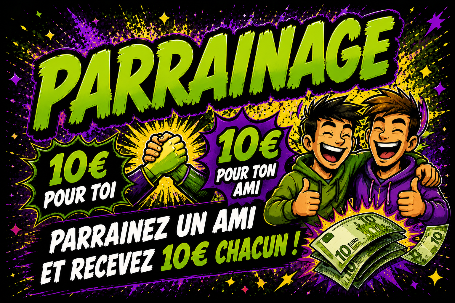 Programme de parrainage Vapshop Hemp – gagne 10€ pour toi et 10€ pour ton ami
